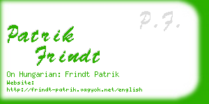 patrik frindt business card